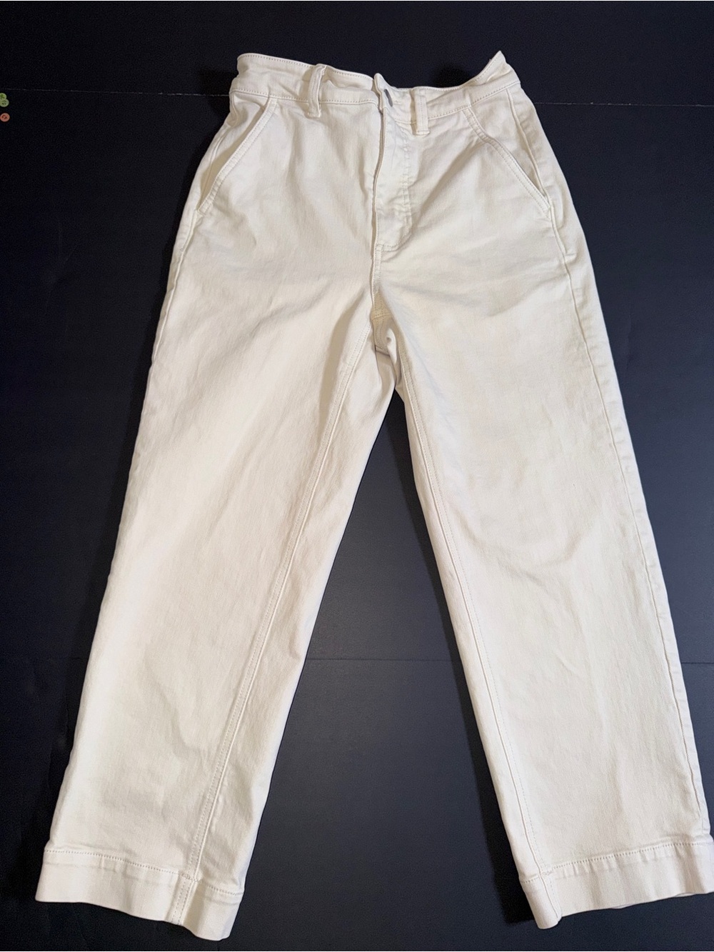 Everlane Women’s Cream Straight-Leg Cropped Pants Size 2